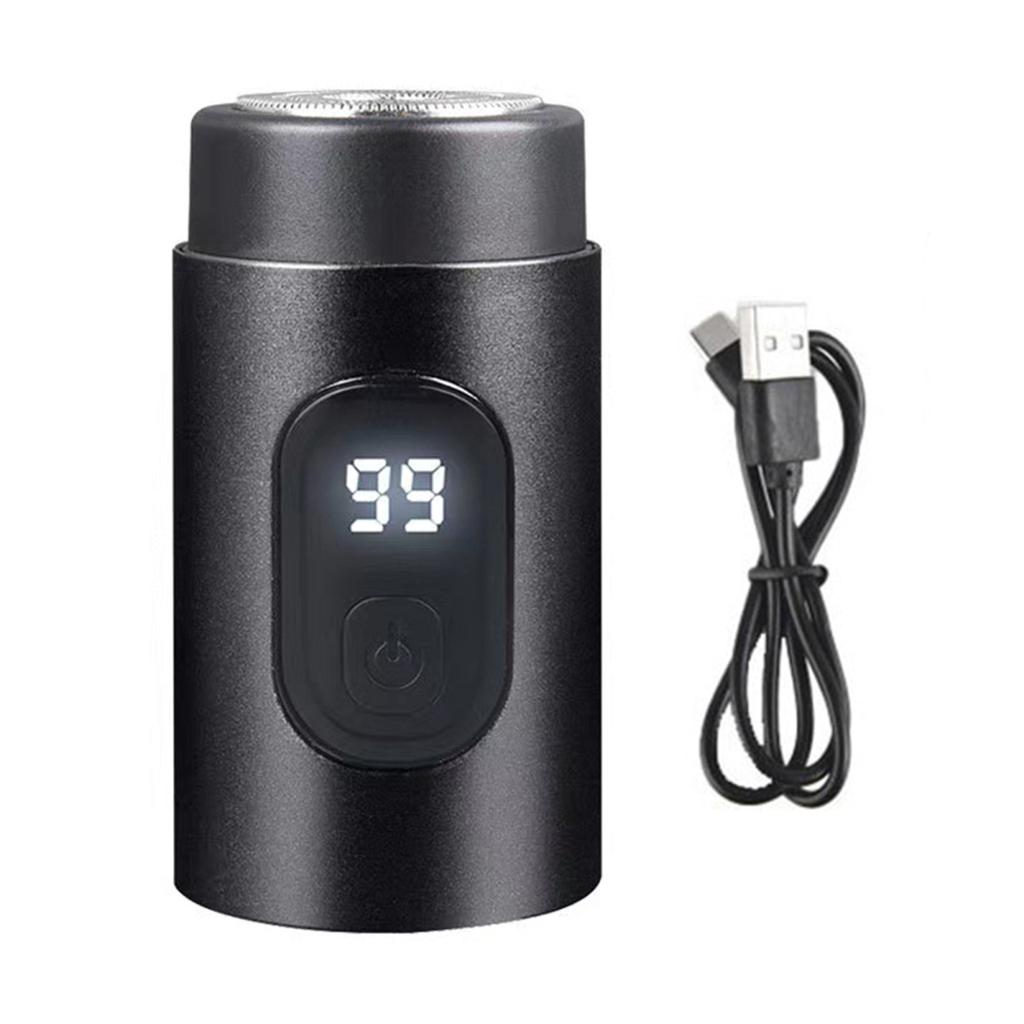 Mini-Elektrorasierer mit Digitalanzeige, wiederaufladbar über USB, wasserdicht, nass und trocken, tragbar, für unterwegs, Rasierapparat für Männer, Bartschneider, Haarentfernungswerkzeug