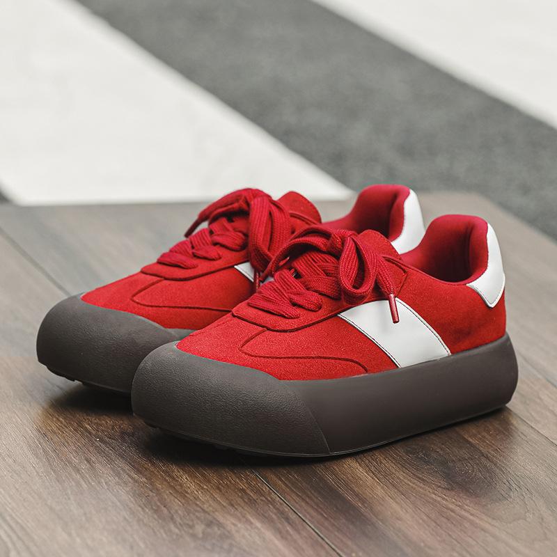 Ugly cute fluffy shoes original autumn new student platform casual retro moral training board shoes