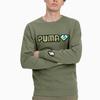 PUMA Sweatshirts Men's Green Crew Neck Moderate Regular 596848-46
