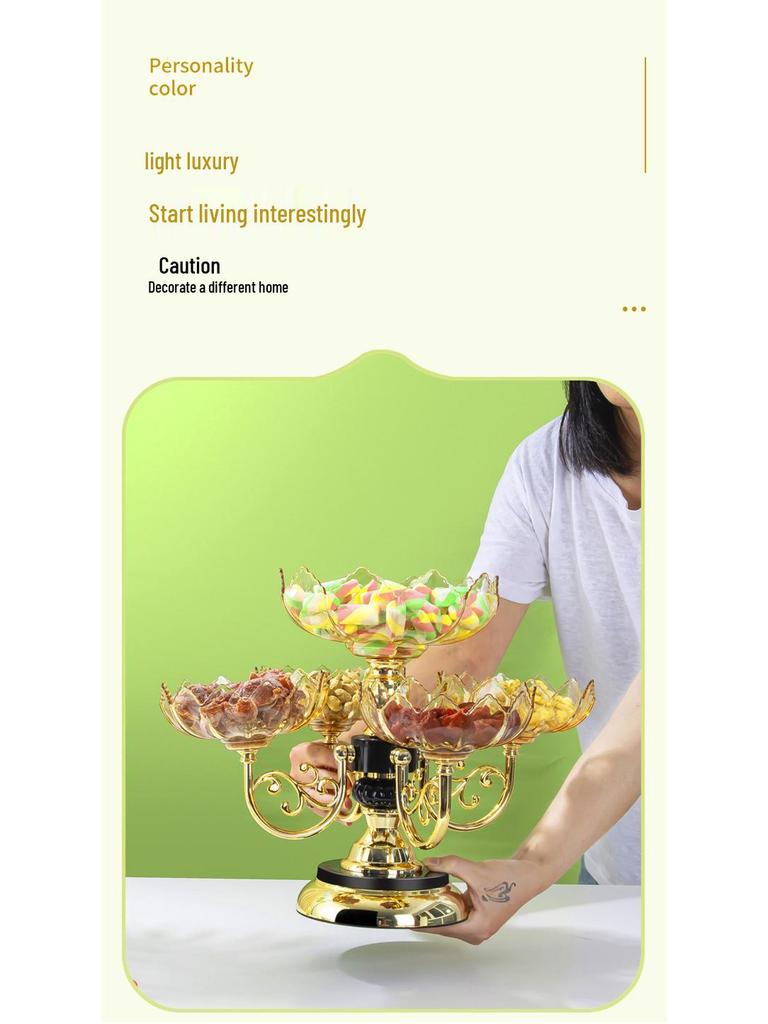 2025 Rotatable Multi-Layer European Fruit & Snack Plate