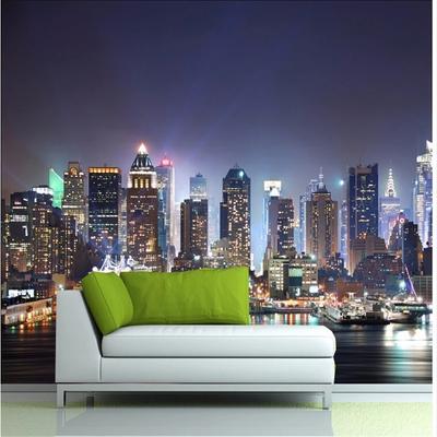 City Wallpaper Night View Black And White Bridge Wallpaper 3d Bedroom Living Room Home Background Wall Painting