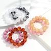 Colorful Handmade Acrylic Big Beaded Bracelet for Women Simple Stack Round Strechy Bracelets Statement Jewelry Accessories Gift