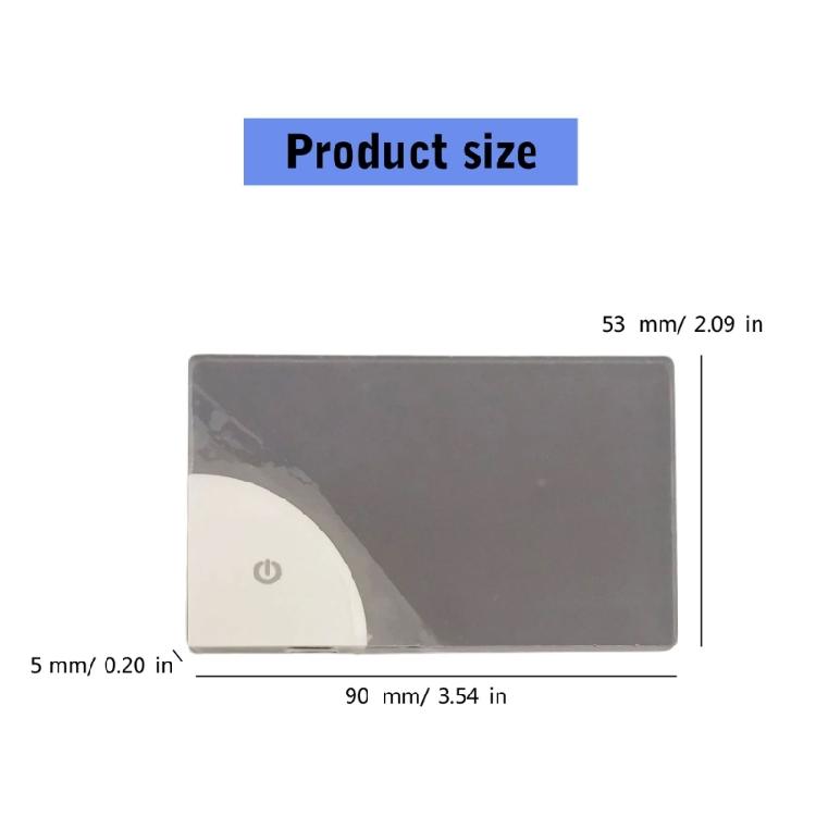 Pocket Sized LED Card Lamp Nameplate Light with Rainbow Effects for Business Professionals Transparent Name Tag Board