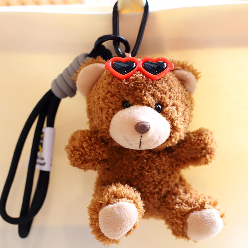 Cute Teddy Bear Keychain Pendant Plush Toy Ornament