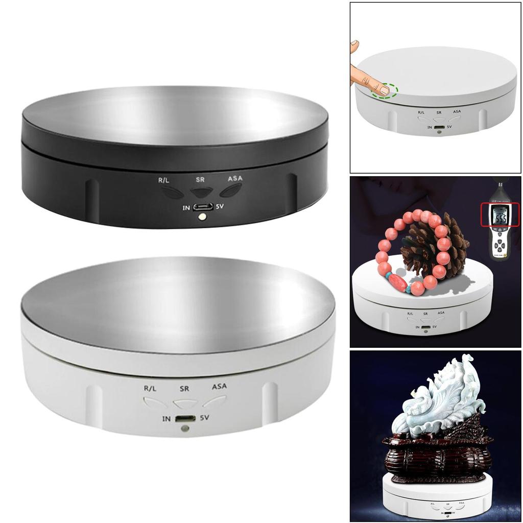 Electric Rotating Display Stand Turntable Jewelry Model Toys Holder Base, Bearing Weight: 10KG Load