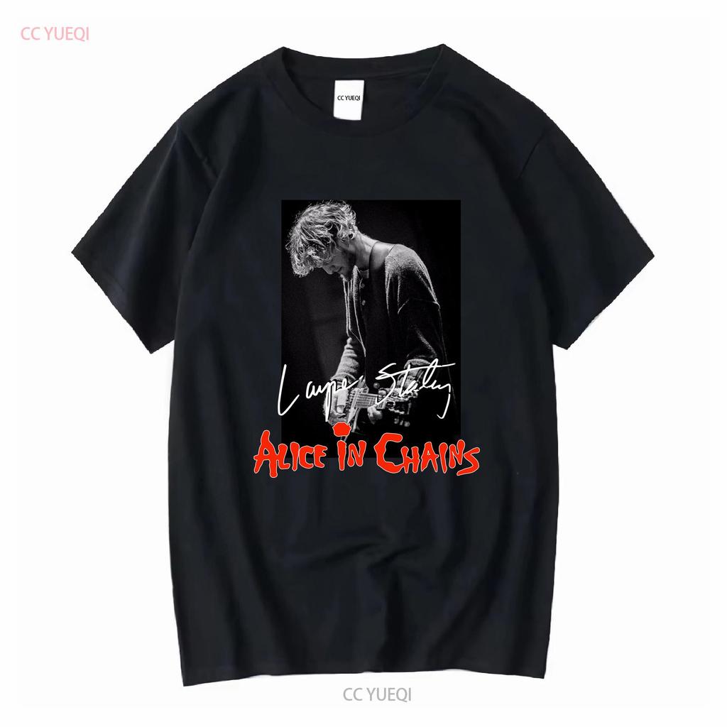 Hot Layne Staley On Guitar Cotton T Shirt All Sizes S 5xl P6 Long Or Short Sleeves Vintage Washed Versatile