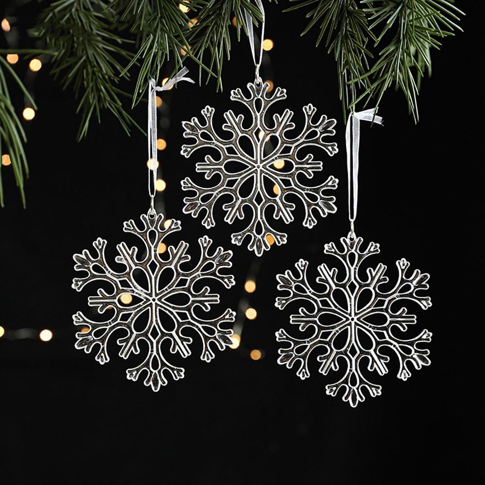 DIY Transparent Icicle Ornaments Acrylic Xmas Tree Ornaments  Merry Christmas Decor