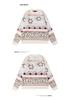 Unisex Autumn Jacquard Knit Sweater - Cozy Round Neck, Loose Fit