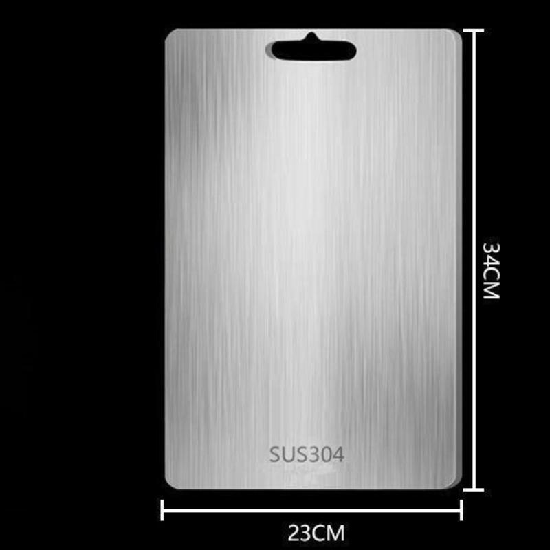 316 Stainless Steel Panel and Chopping Board Kitchen HouseholdThickened Double Sided Cutting Board Block Kneading Dough Board
