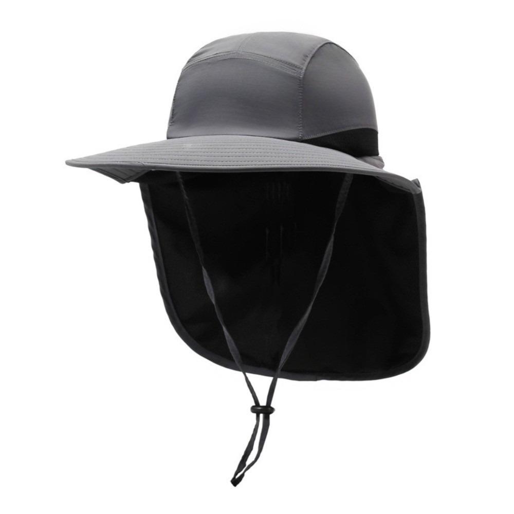 

Wide Brim Fisherman Cap UV Protection Bucket Cap Sunhat Outdoor Sun Hat Hiking темно серый