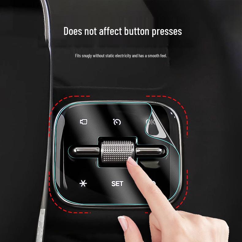 Zeekr 001 Navigation Screen Protector: Tempered Film & Interior Control Stickers for 26 Models