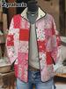 Women's Padded Cotton Jacket Floral Digital Print Women's Cotton Jacket