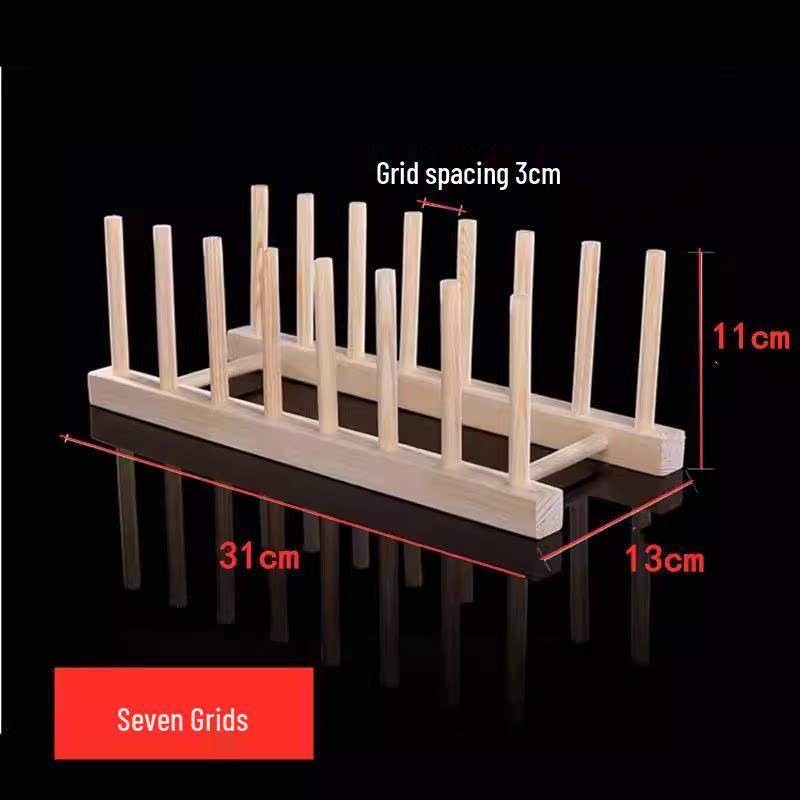Mehrzweck-Holzregal für Schüsseln, Geschirr, Teegebäck, CDs, Seidengarn, Tassen, Mikrofone und Ping An Kou Farbtafel.