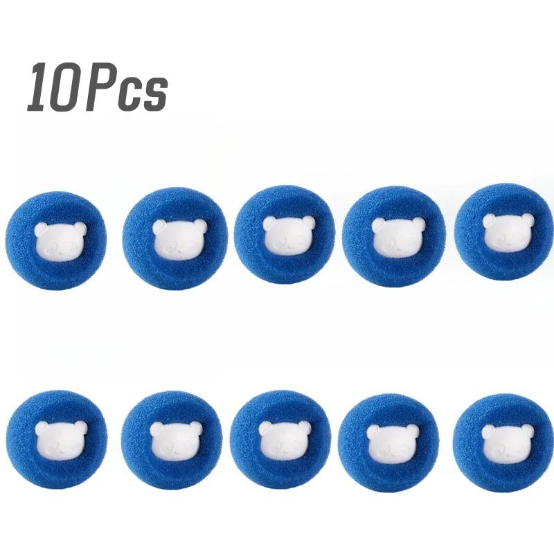 

40шт набор шариков для стирки многоразовая стиральная машина для удаления волос шарики для чистки ворса пуха домашних животных одежда бытовая продукция blue-10pcs