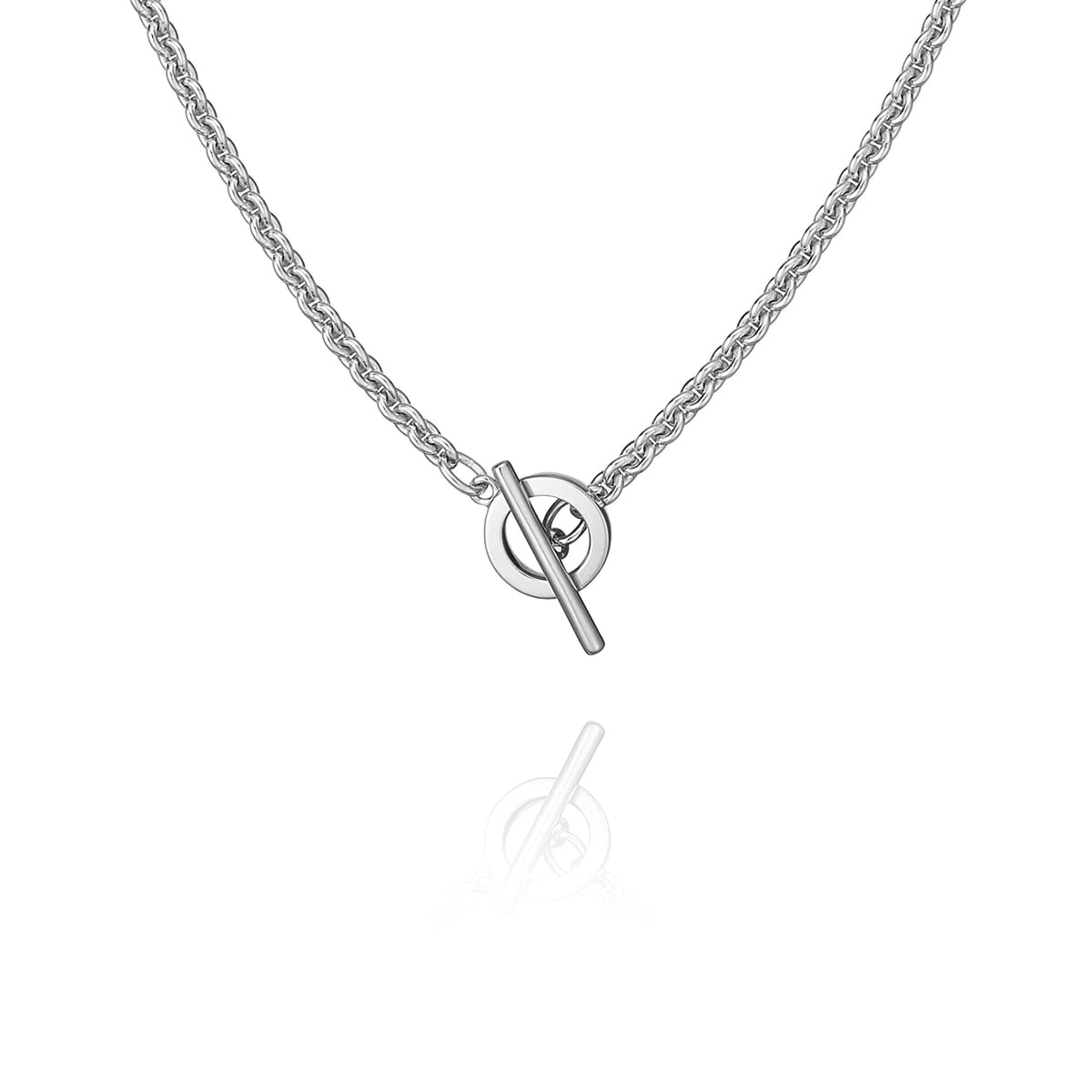 

4.C. Homme Plus Men s Silver Necklace 112144320908