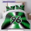 Hannover 96 Pattern Bedding,Quilt Set Quilt Cover Pillowcase Home Birthday Gift(1 * duvet cover + 2 * pillowcase, without core)