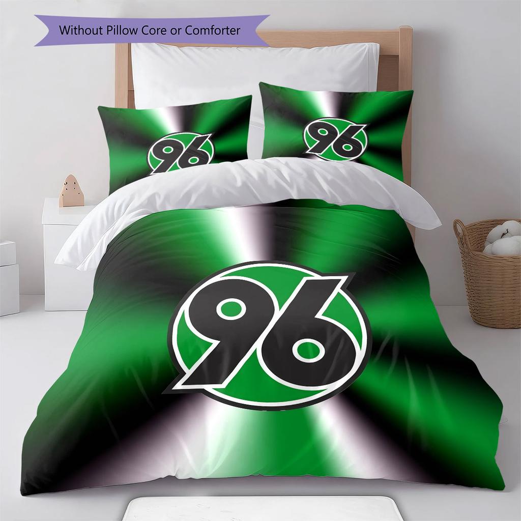 Hannover 96 Pattern Bedding,Quilt Set Quilt Cover Pillowcase Home Birthday Gift(1 * duvet cover + 2 * pillowcase, without core)