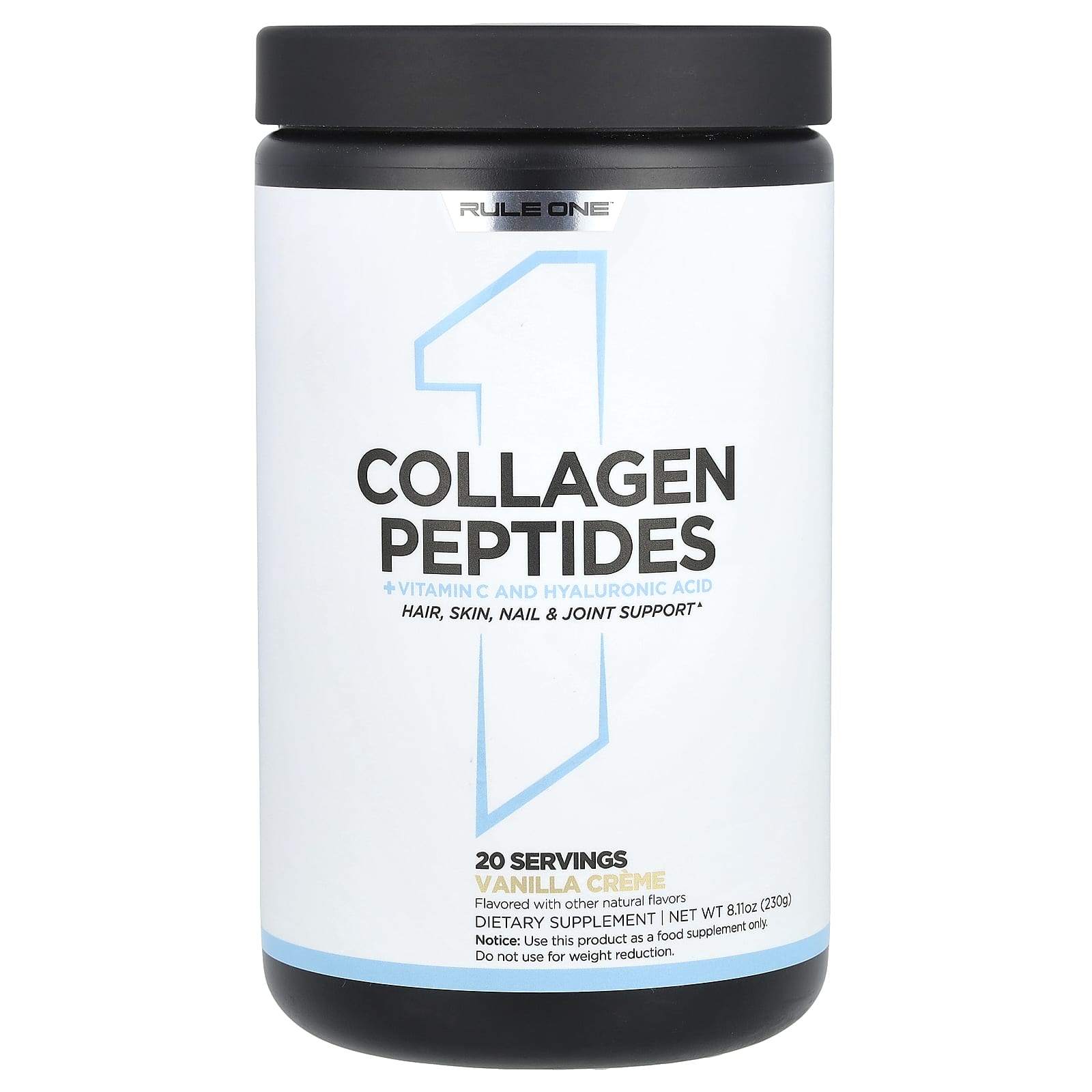 

Collagen Peptides + Vitamin C & Hyaluronic Acid, Vanilla Cream, 230G(8.11Oz)