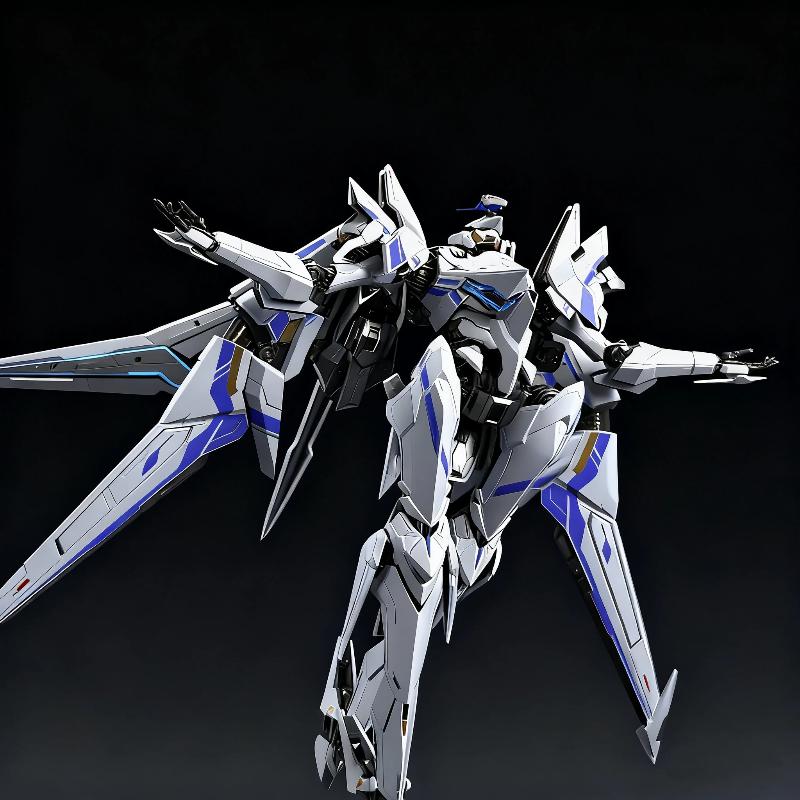 MOSHOU Mecha Break 1/64 UBP-R02T Falcon Full Metal Action Figures Transforming Mecha Model Toy With Base Desktop Decor Boy Gift