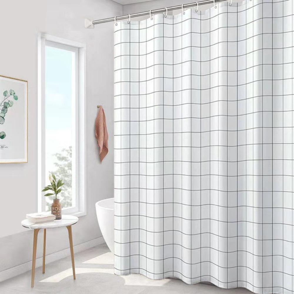 Bathroom Shower Curtain Waterproof Bathtub Bathing Curtains Easy Clean And Wipe Peva Shower Curtains Bathing Curtain With Hooks