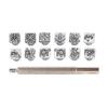 12 stuks stempelgereedschap Tang Dynasty bloemontwerp DIY groenteleer stempel 1 stuk handvat