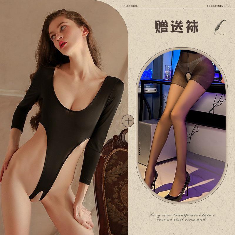 Sex Underwear Sexy Passion Pajamas Open Crotch Free Pure Desire Suit Onesie Uniform Temptation 425