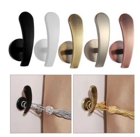 1 Pair Vintage Modern Curtain Hooks Wall Mounted Aluminum Alloy Wall Hanger Home Decor Accessories