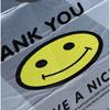 Plastiktüte zum Einkaufen, transparente Tasche zum Mitnehmen, praktische Smiley-Einweg-Supermarkt-Weste, Einkaufstasche