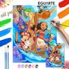 Disney Moana Mickey Mouse oil paint by numbers painting kit handmade diy home decor gifts creative wall art canvas for living room sets
