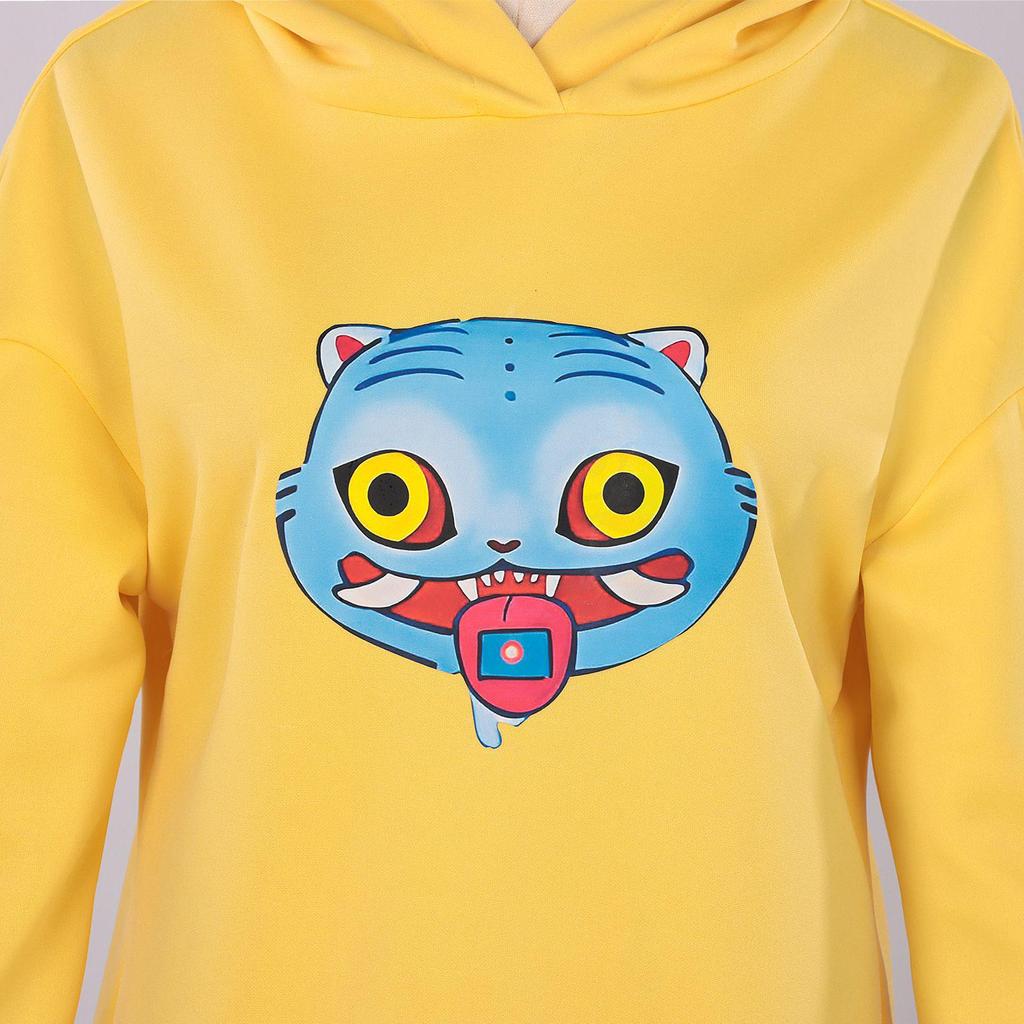 Pijama Fantasia K-POP Amarela com Capuz Mira Zoey Caçadora de Demônios