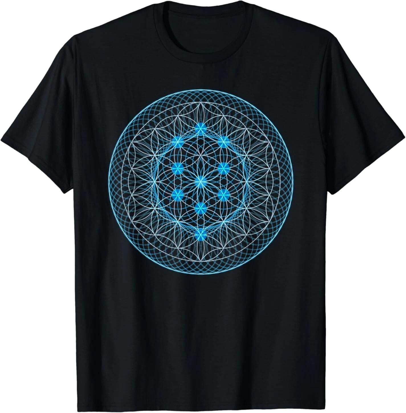 Men s and Women s T-shirts NEW LIMITED Sacred Geometry Flower Of Life With Kabbalah Tree T-Shirt S-3XL XS