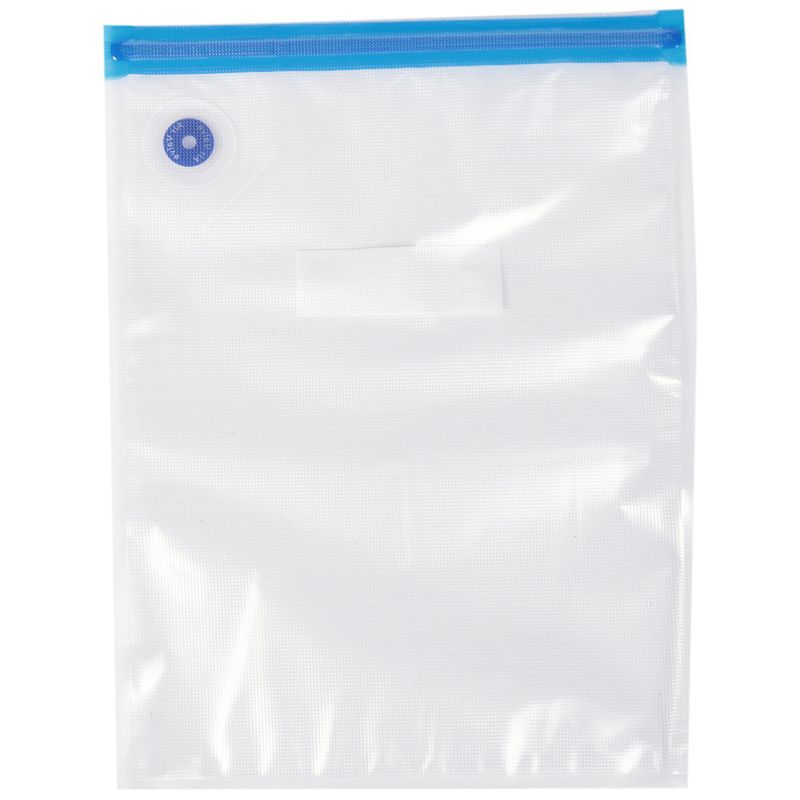 5PCS Vacuum Food Storage Zipper Bags For Electric Handheld Vacuum Sealer Pump Reusable Portable 26 X 34 Cm