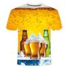 Men's  Printed T-shirt Personalized Fun Casual Round Neck Harajuku Unisex Short Sleeve Top