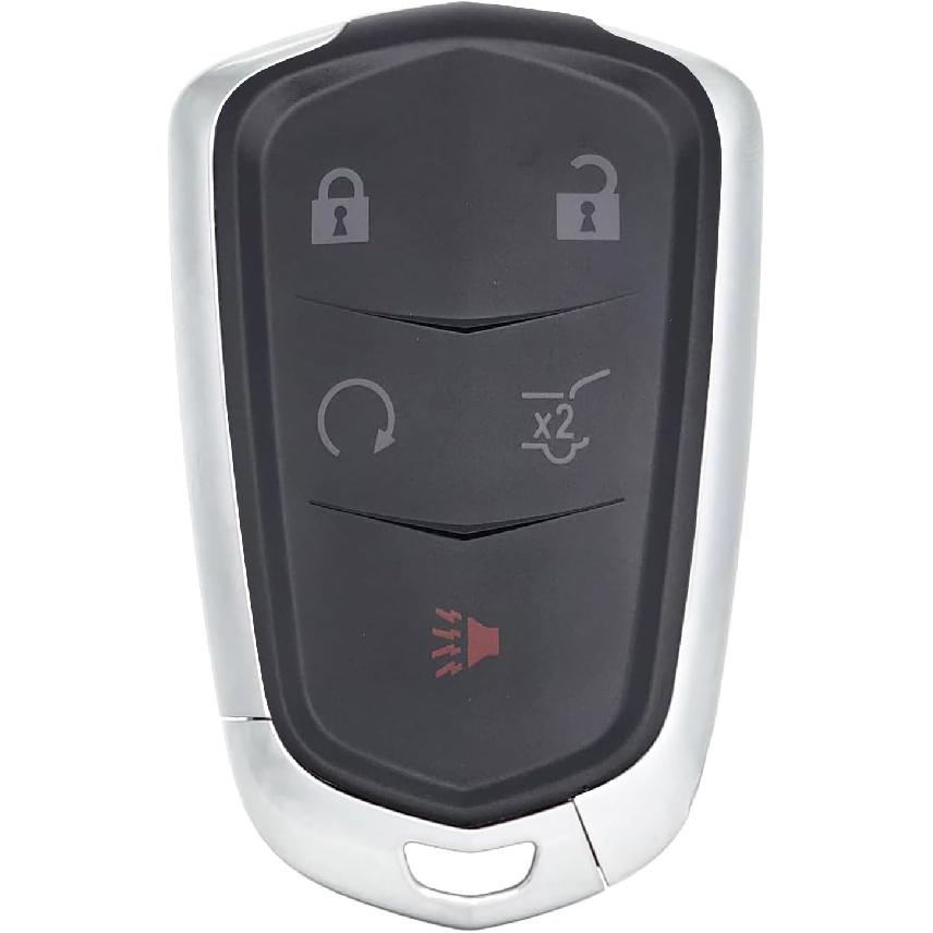 5 Buttons Replacement Key Fob Cover Case Fit For 2015- Cadillac Escalade, CTS, SRX, XT4,XT5, ATS, STS,XD6 CT6 XT5 Keyless Entry Remote Key Fob Shell