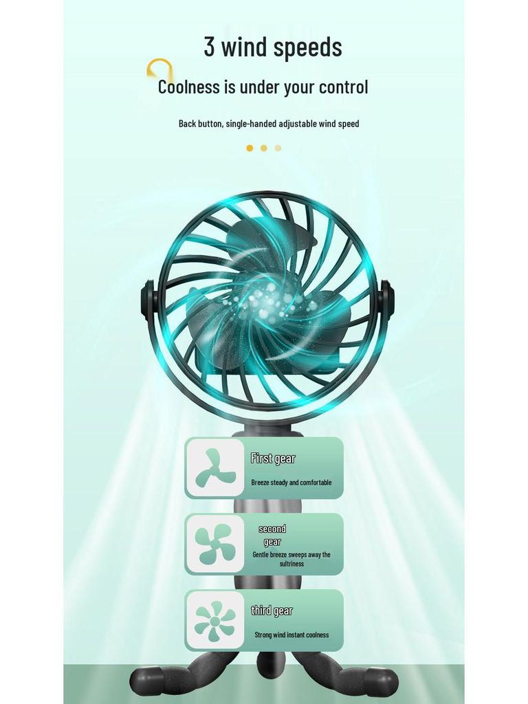 Octopus Portable Mini Handheld Fan for Stroller & Desktop
