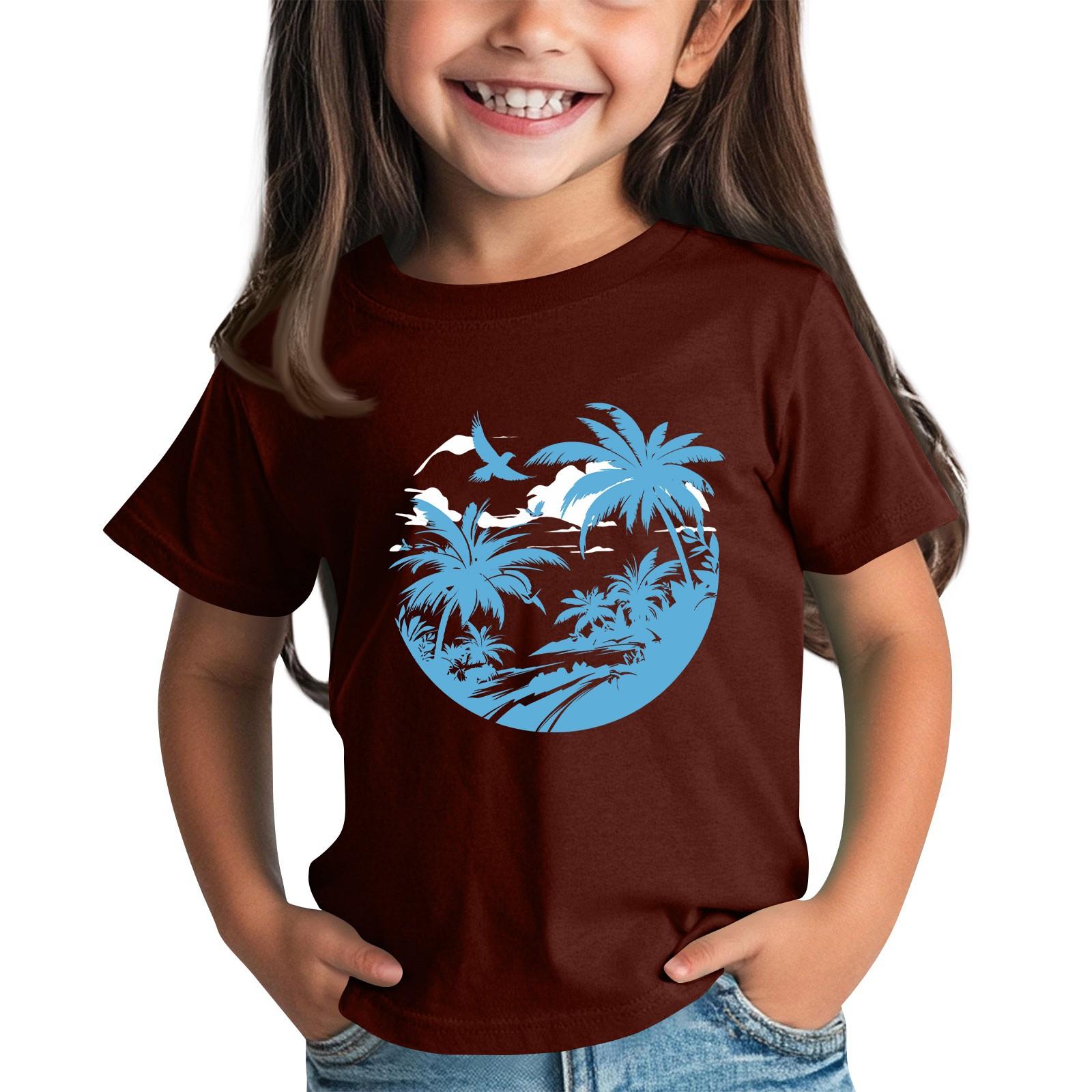 

Футболки для малышей, девочек и мальчиков, детские футболки с короткими рукавами и принтом для мальчиков и девочек 140 винный