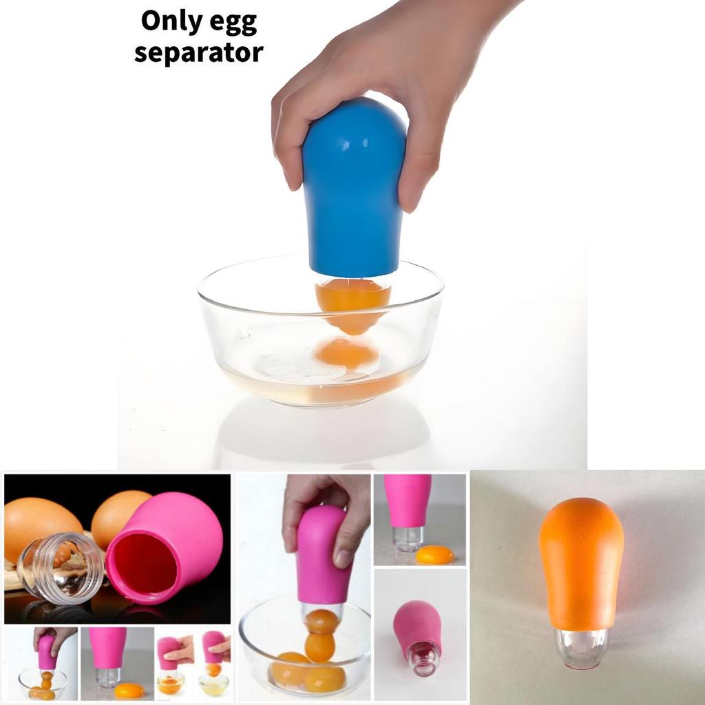 Modern Silicone Egg Separator With Suction Function For Home Cooking Enthusiasts