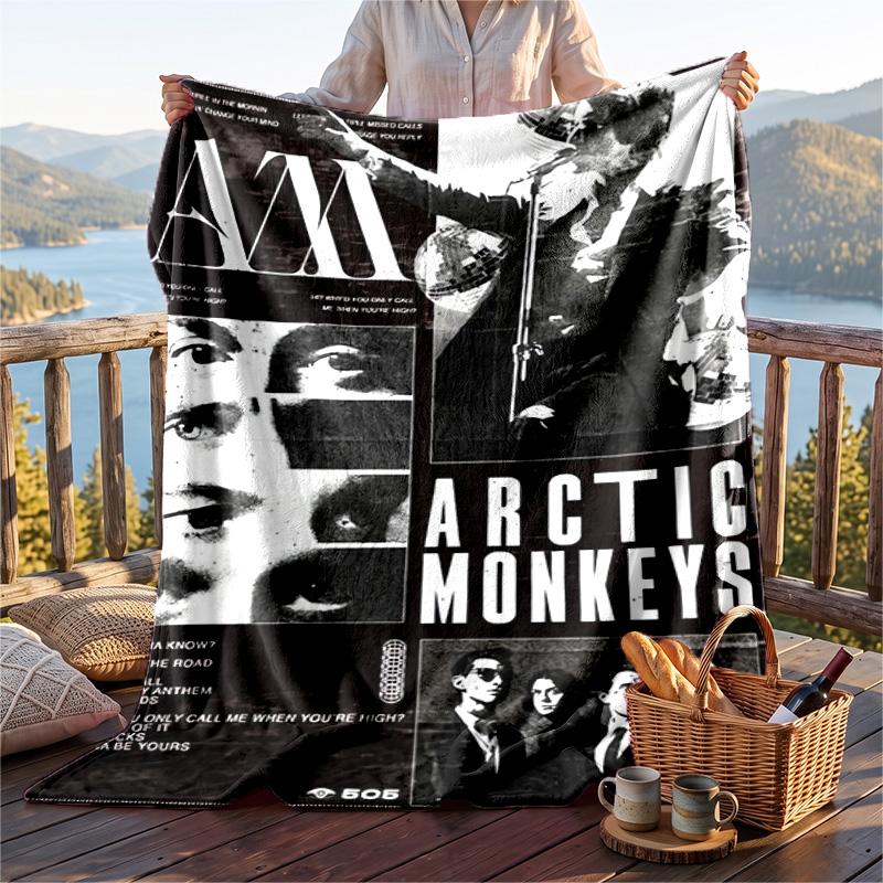 Warm Flannel Throw Blanket,Arctic Monkeys Lightweight Cozy Blanket For Bed Sofa And Daily Use