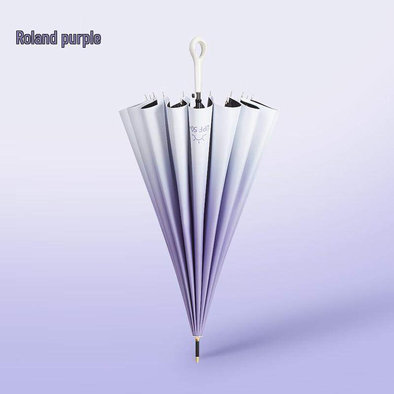 Straight Pole Heart Handle Gradient Umbrella