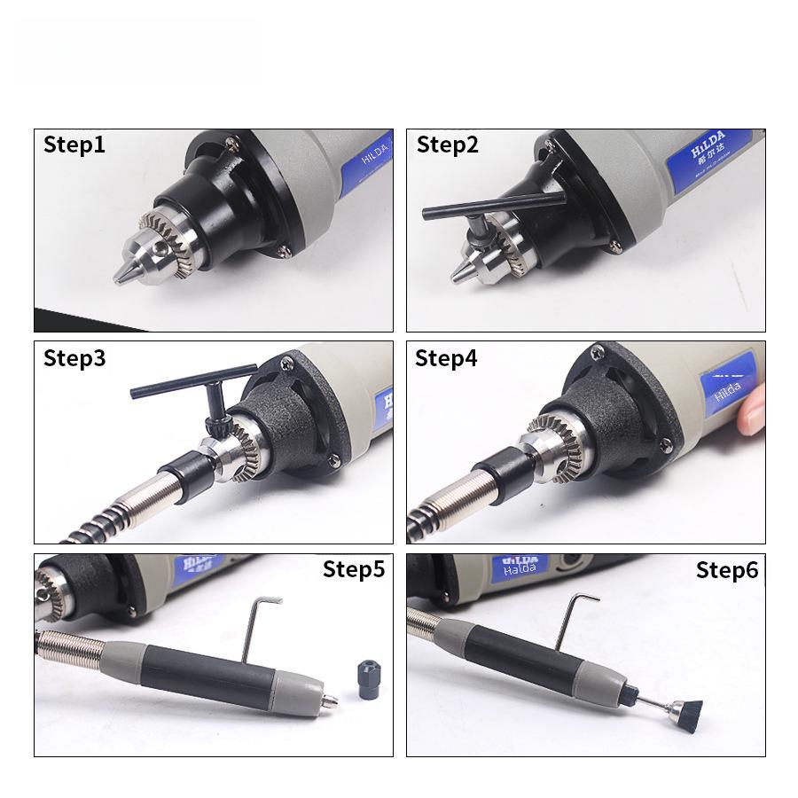 Engraving Machine Accessories: Large Electric Grinder, Hanging Grinder, Table Grinder, Hand Drill, 6mm Drill Chuck, Soft Shaft
