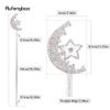 White Diamond Moon Star Alloy Fairy Wands Princess Wands for Kids Angel Wand for Party Costume Wedding Birthday Party 49cm