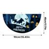 45x90cm Fan Shaped Flag for Halloween Outdoor Yard Fence Decoration Props Suitable for Christmas