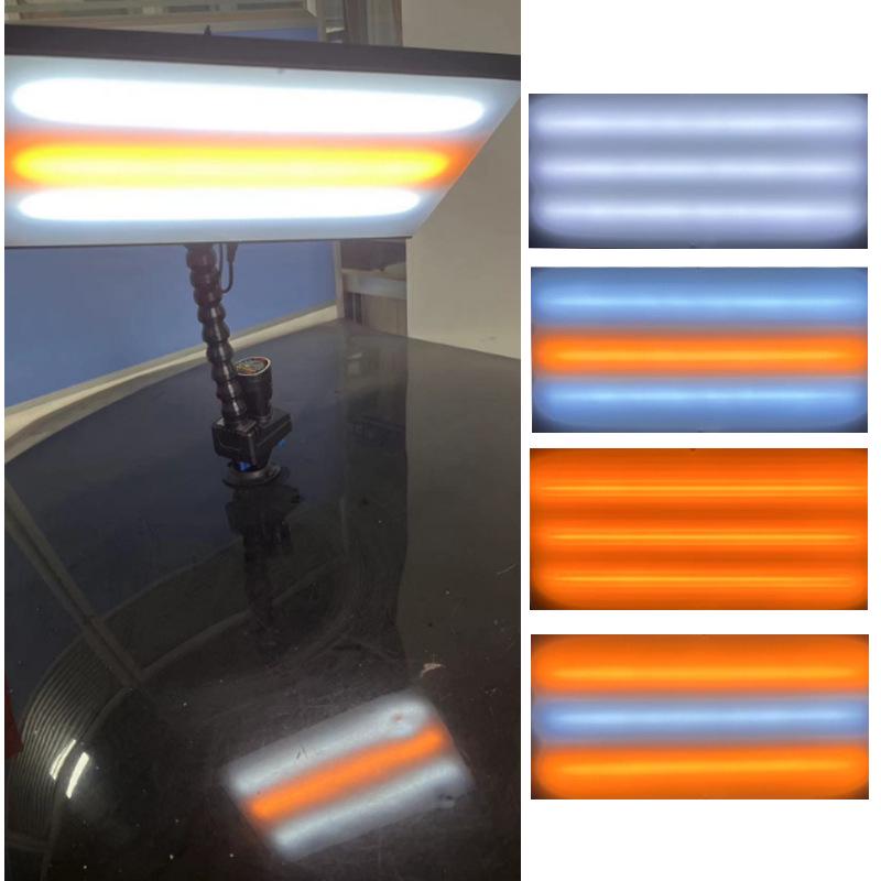 Car Dent Repair & Detection Lamp - 6-Color Adjustable, Battery Leveled for Sheet Metal Work