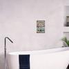 Vintage Metal Tin Sign Farmhouse Bathroom Wall Art Rustic Decor 8x12 Inches