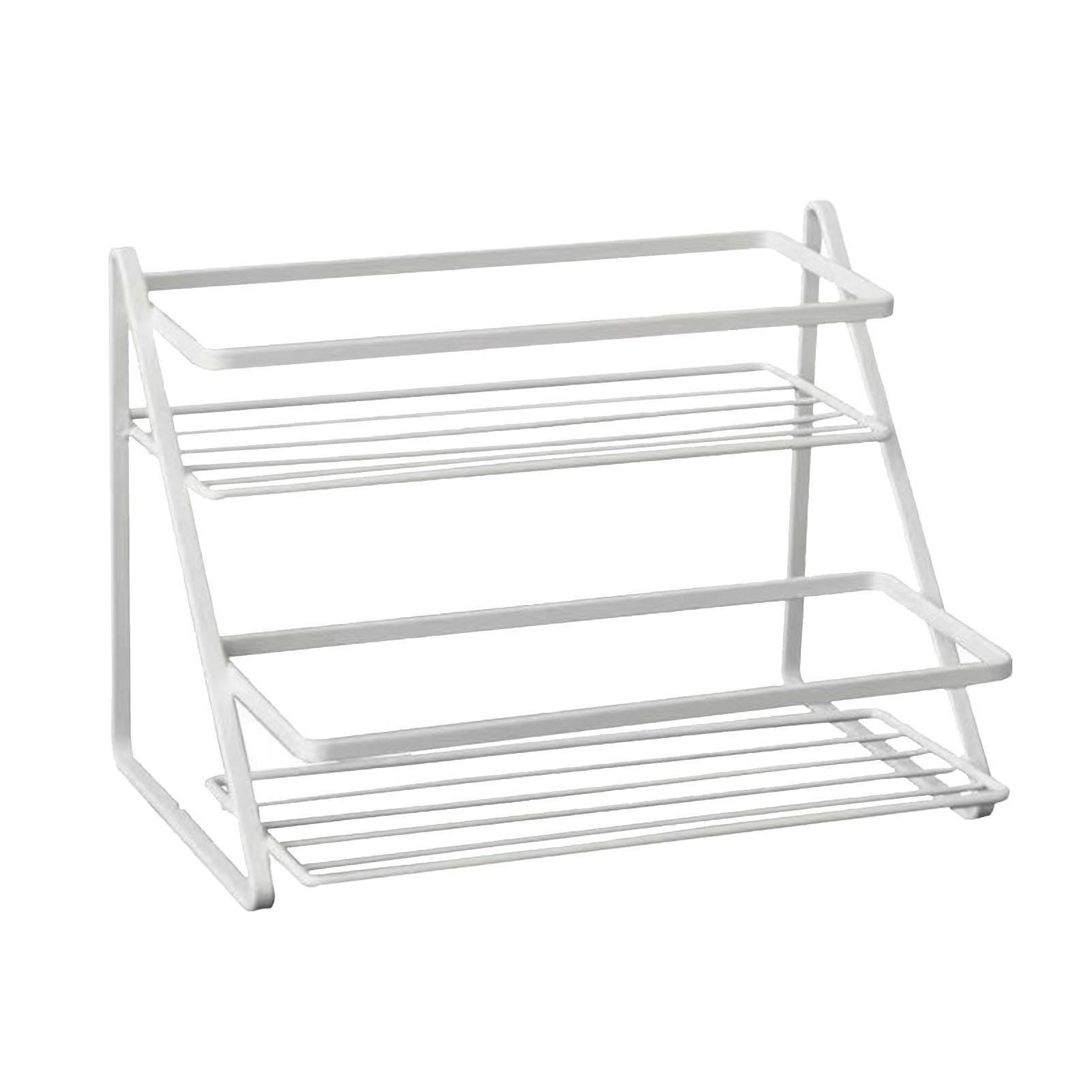 Kitchen Countertop Storage Rack Space Saving Multifunctional 2 Tiers Spice Toiletries Makeup Counter Standing Shelf
