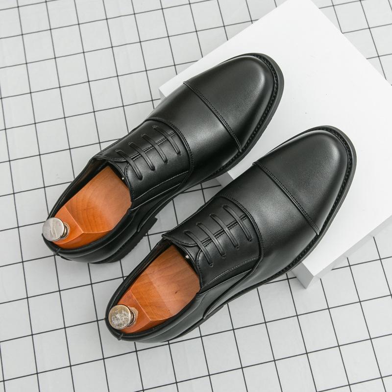 Men's Shoes Large Size Men's Business Dress Leather Shoes Men's Spring and Autumn New One-pedal Loafers Men's Groom's Wedding Shoes