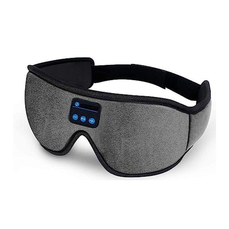Маска для наушников для сна Bluetooth 3D маска для глаз Воспроизведение музыки Наушники для сна со встроенным HD-динамиком серый