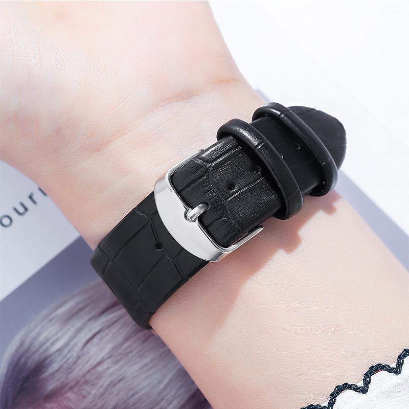 Women'S Simple Square Calendar Watch Fashion Personality Two-Pin Belt Quartz Watch