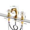 Tuqiu widespread Gold Basin faucet Dolphin Bathroom faucet Lavotory Tap luxury Basin Mixer Hot And Cold shower room sink Faucet