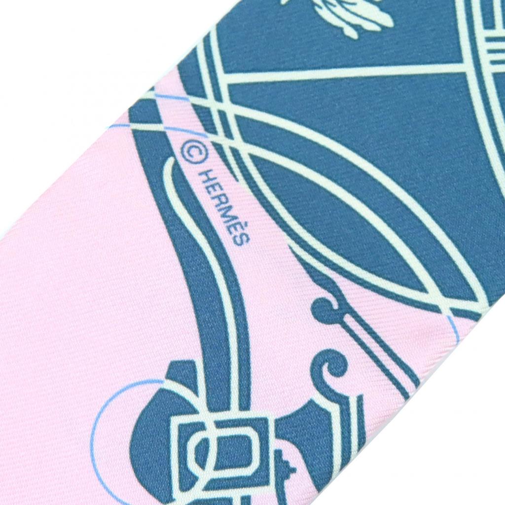 Pristine HERMES scarf Twilly Marble Silk Exlibris silk Women Used